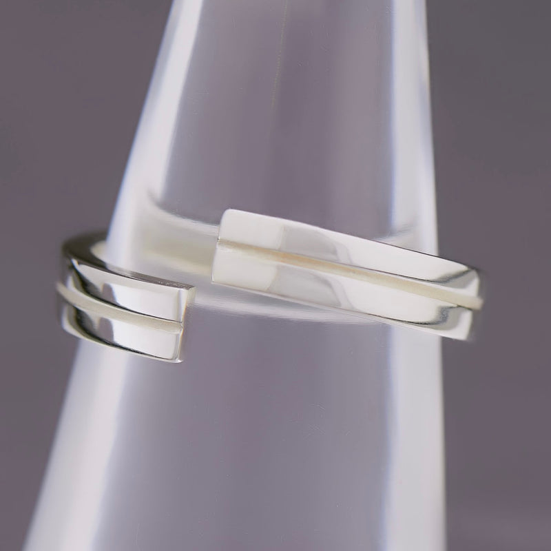 Precision Sterling Silber Ring, Glanz